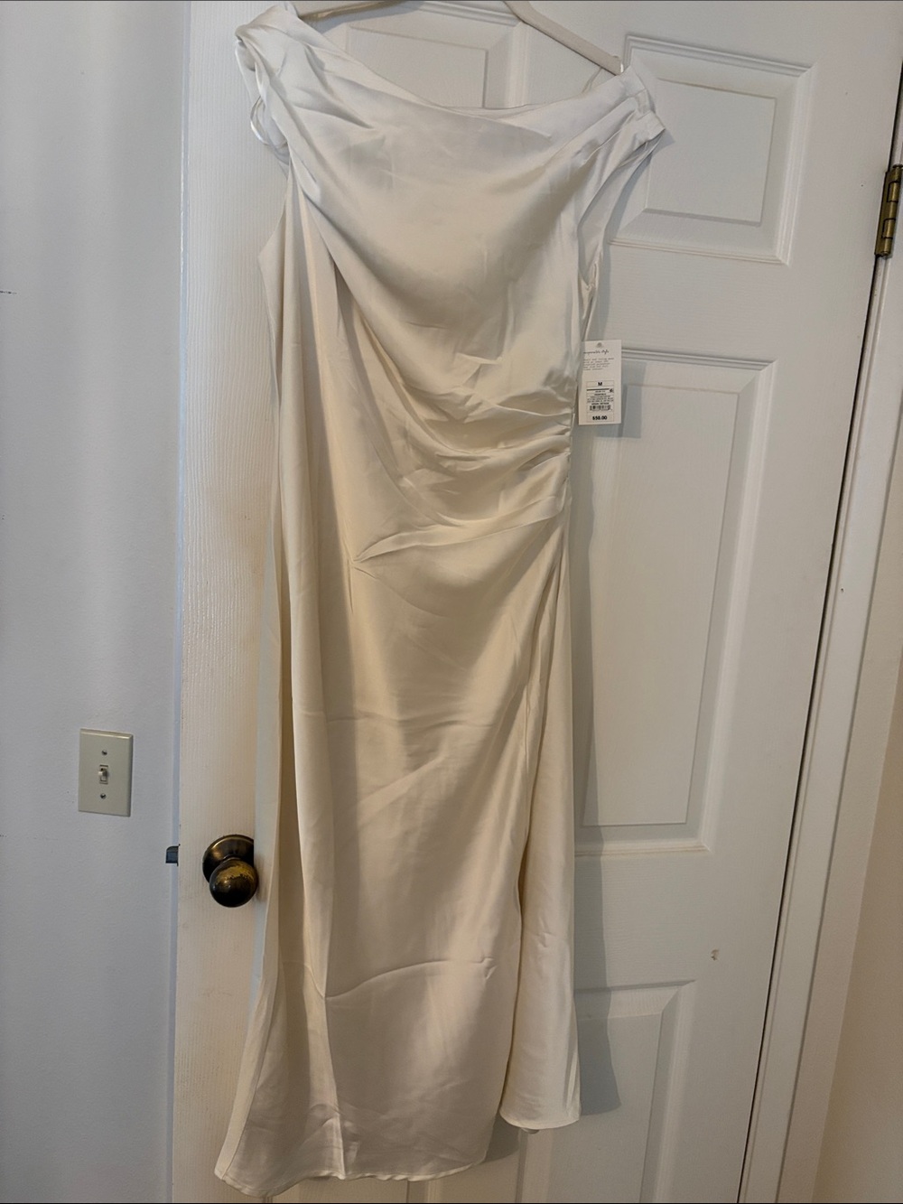 a new day Ivory Satin Midi Dress